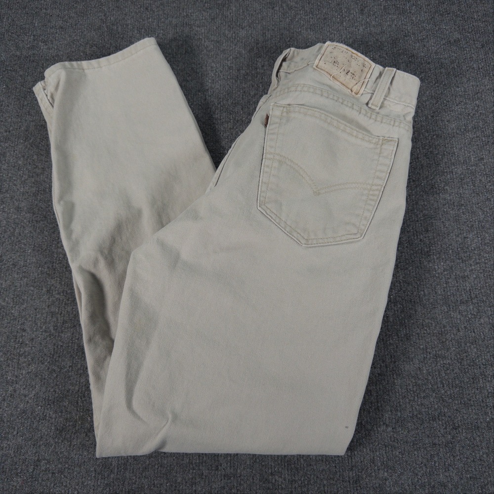 Levis Relaxed Fit Jeans Mens 34x30 Beige Khaki Denim 00540-2174 Mexico #4780